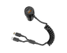 60W Dual-Port In-Car Charger With USEB-C & 8-Pin Built-in Cables