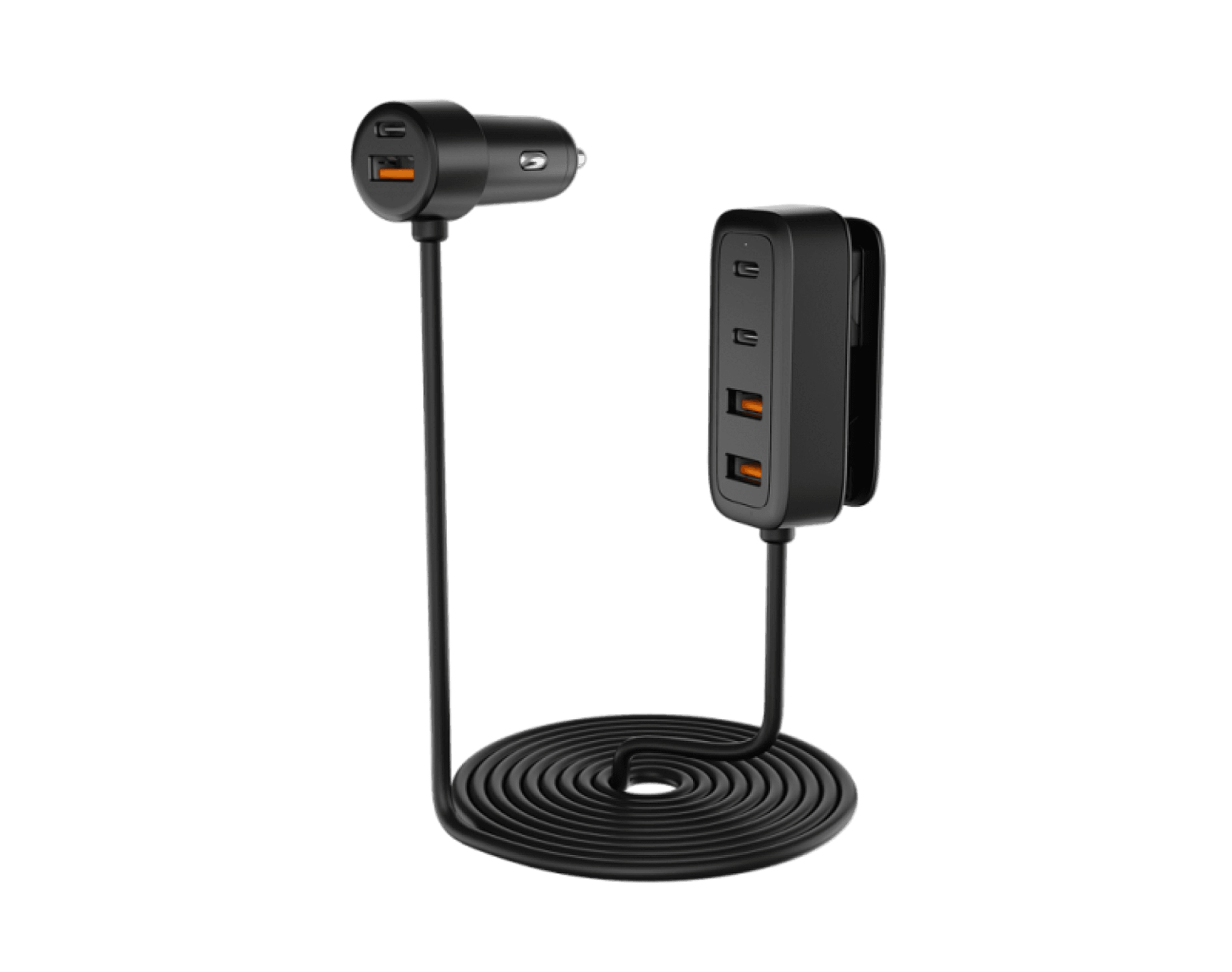 103W In-Car Charger With Multi-Port Extended Charging Hub