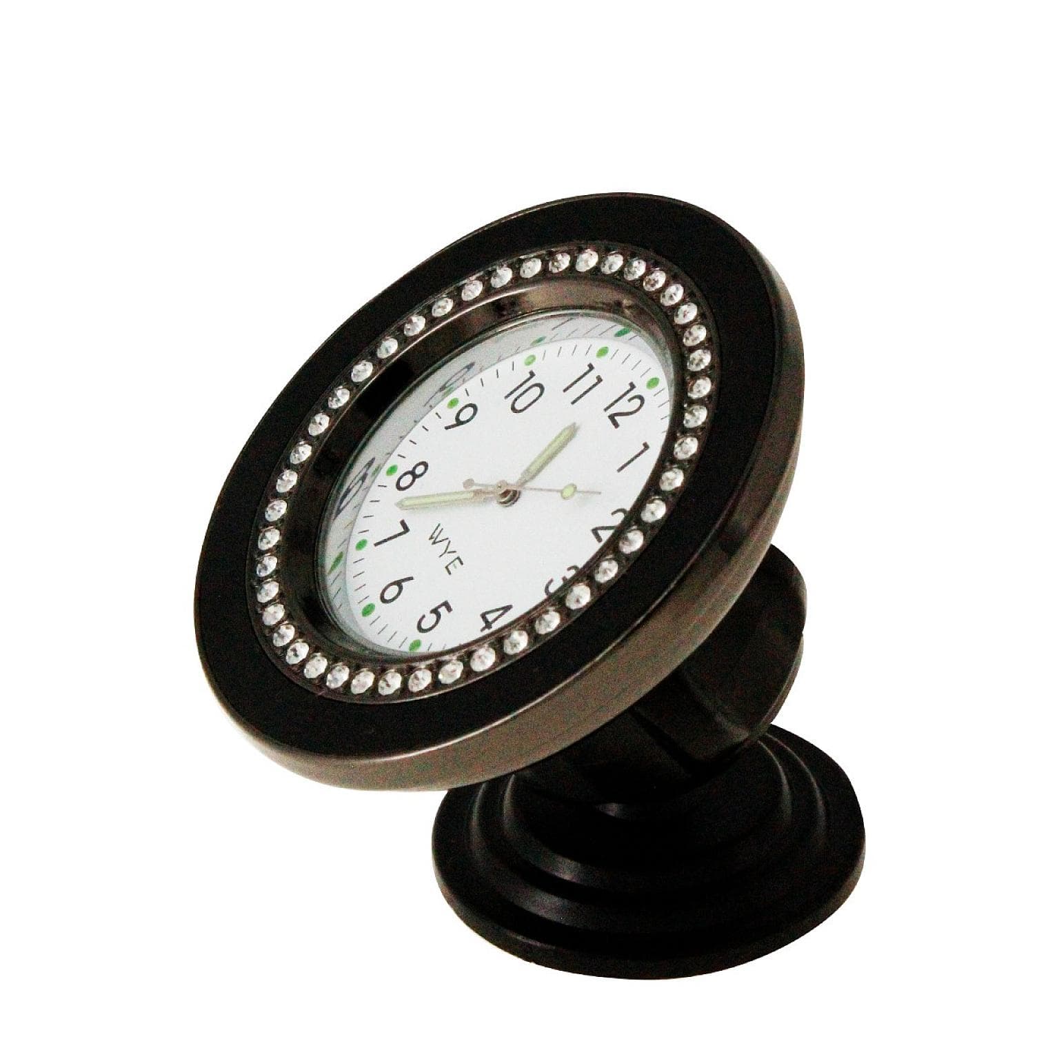 WYE H48 In-Car Diamond Gems Mini-Clock With Holder