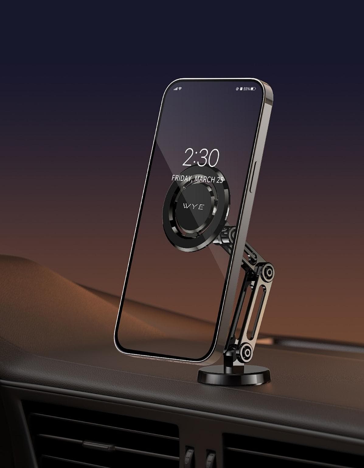 Versatile Surface Magnetic In-Car Phone Holder