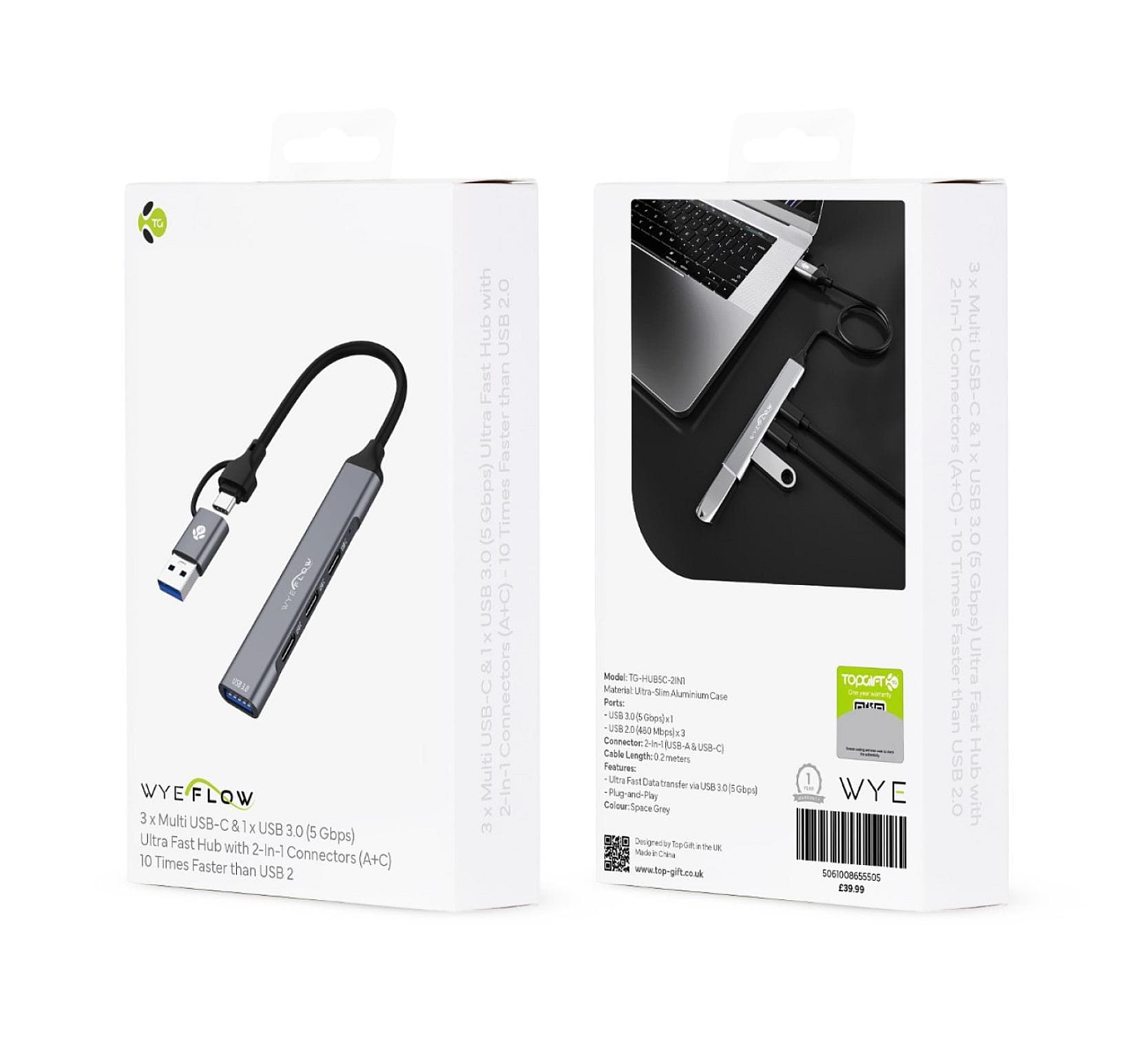 Ultimate 10-Ports Hub with Angled USB-C Interface