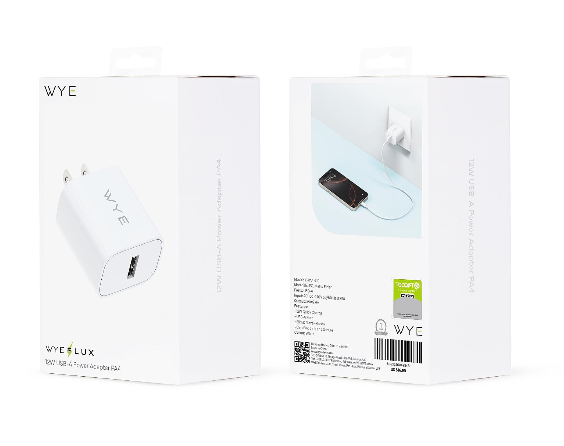 12W USB-A Power Adaptor PA4