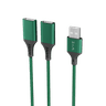 USB-A Male to 2 USB-A Female splitter cable 0.3m