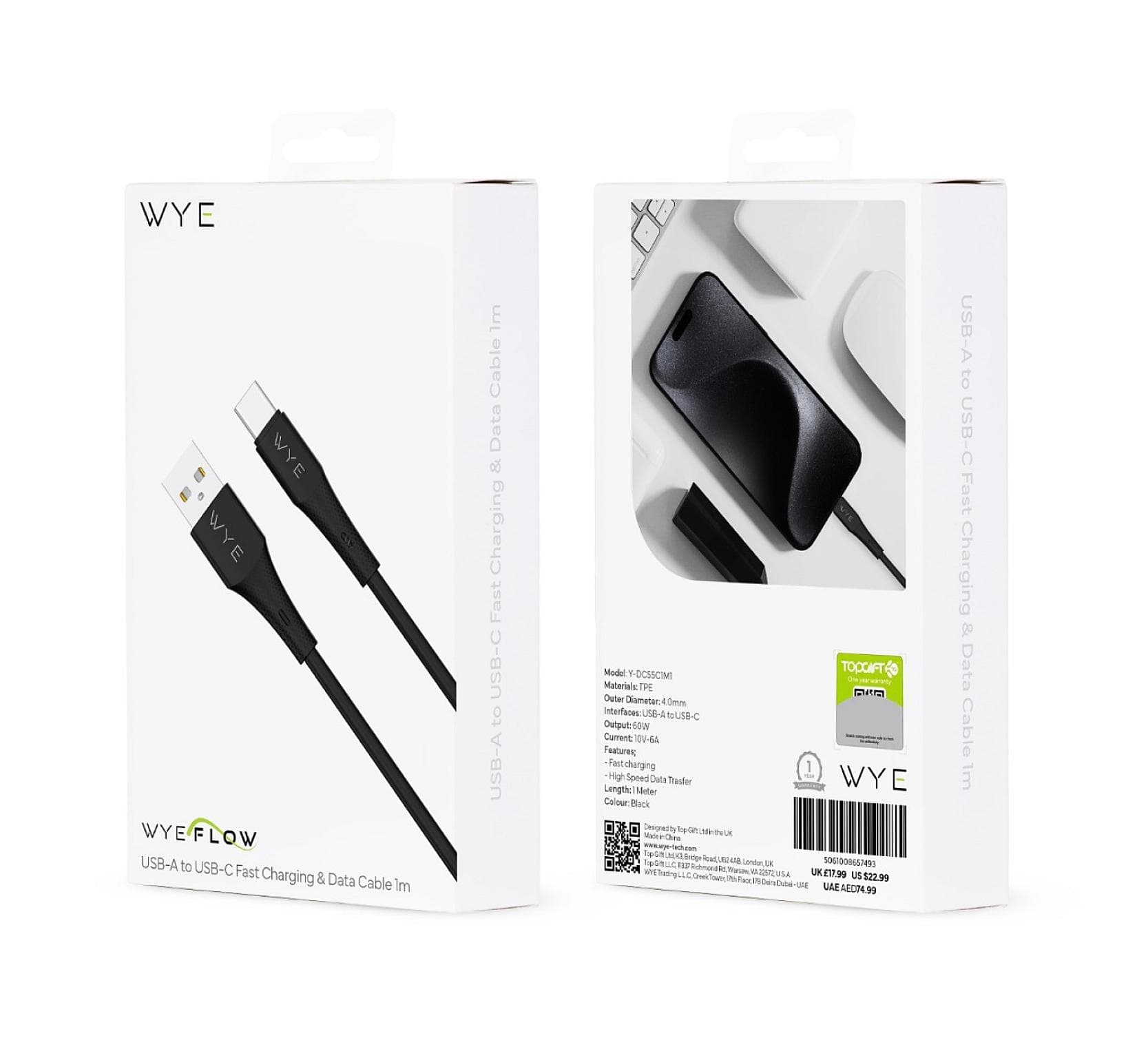 DC55 WYEFLOW Fast Charging & Data Cable