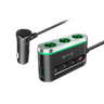 120W In-Car Charger with 3x Cigarette Lighter Sockets